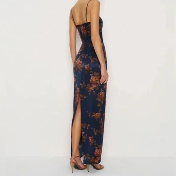 Reformation Frankie Silk Dress In Lyric, NWOT, without tags, No flaws. - Picture 3 of 9